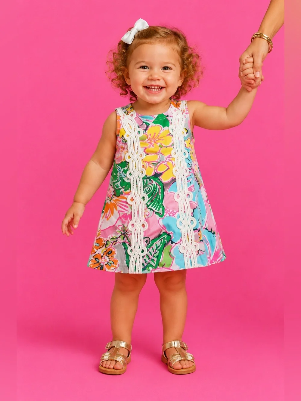 Lilly Pulitzer x Target Nosey Posey Toddler Girls Floral Shift Dress, 12 m, EUC!